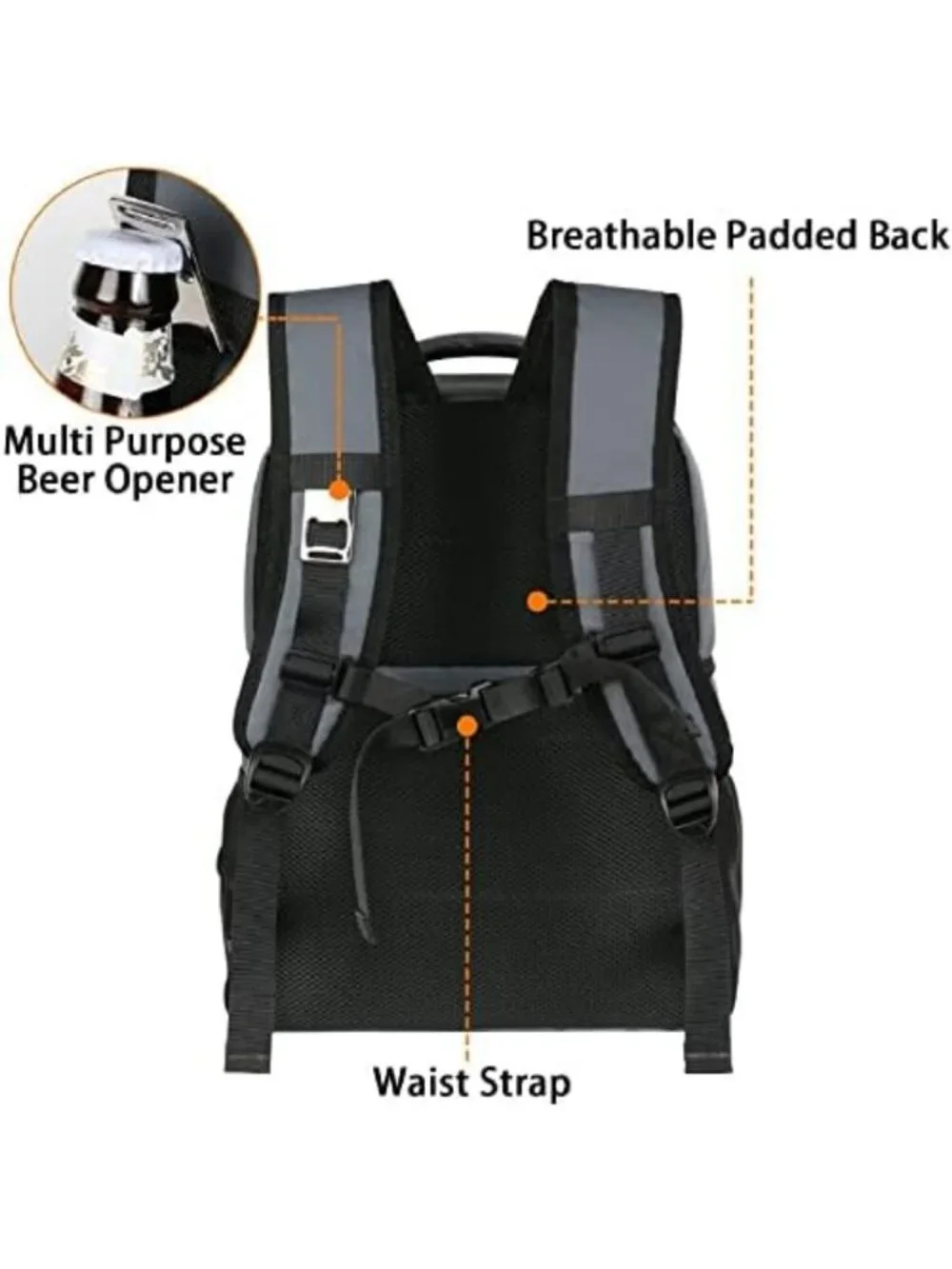 Insulated Cooler Backpack for 26/40 Cans - Perfect Lunch Bag for Men & Women